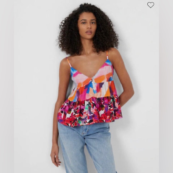 French Connection Tops - FRENCH CONNECTION ISADORA DELPHINE PATCHED TOP